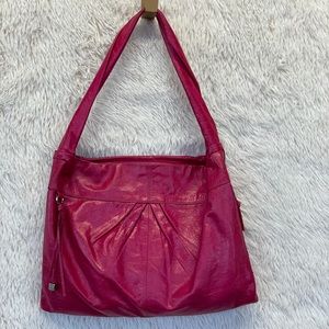 Hot pink Hobo the Original Shoulder purse bag..